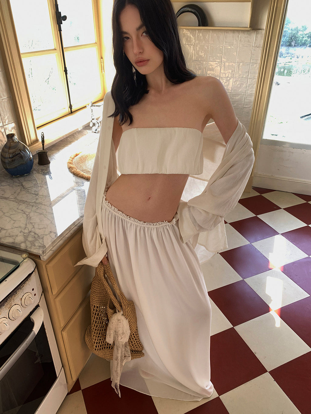 Strapless Skirt Suit
